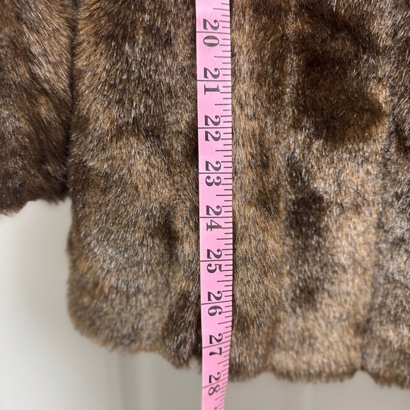 Banana Republic Brown Faux Fur Pullover Jacket with Pockets - Picture 14 of 16